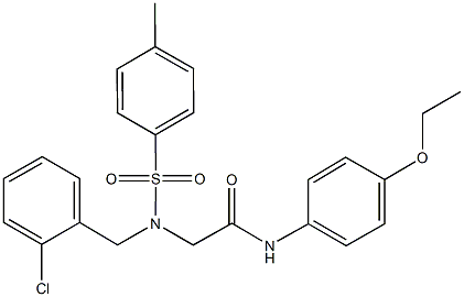 2-{(2-chlorobenzyl)[(4-methylphenyl)sulfonyl]amino}-N-(4-ethoxyphenyl)acetamide,667872-52-8,结构式