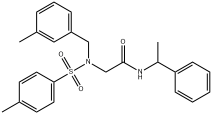 2-{(3-methylbenzyl)[(4-methylphenyl)sulfonyl]amino}-N-(1-phenylethyl)acetamide 结构式