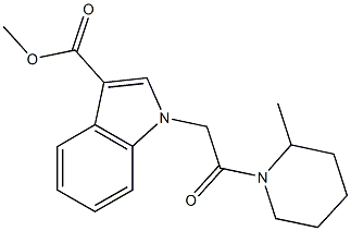 methyl 1-[2-(2-methyl-1-piperidinyl)-2-oxoethyl]-1H-indole-3-carboxylate|