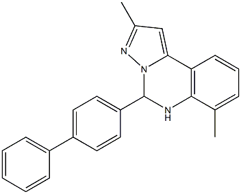 5-[1,1'-biphenyl]-4-yl-2,7-dimethyl-5,6-dihydropyrazolo[1,5-c]quinazoline Structure