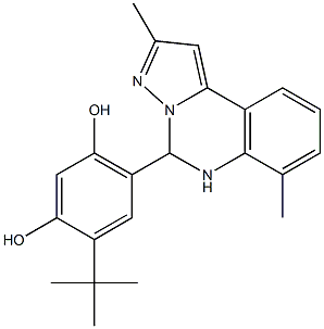 4-tert-butyl-6-(2,7-dimethyl-5,6-dihydropyrazolo[1,5-c]quinazolin-5-yl)-1,3-benzenediol|