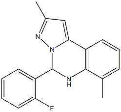 5-(2-fluorophenyl)-2,7-dimethyl-5,6-dihydropyrazolo[1,5-c]quinazoline,667873-51-0,结构式