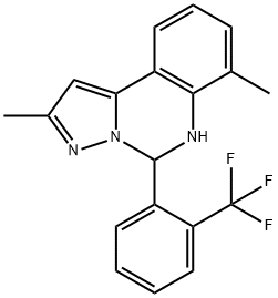 2,7-dimethyl-5-[2-(trifluoromethyl)phenyl]-5,6-dihydropyrazolo[1,5-c]quinazoline|