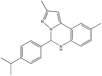 5-(4-isopropylphenyl)-2,9-dimethyl-5,6-dihydropyrazolo[1,5-c]quinazoline Struktur