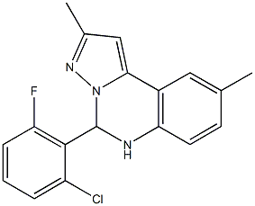 5-(2-chloro-6-fluorophenyl)-2,9-dimethyl-5,6-dihydropyrazolo[1,5-c]quinazoline|