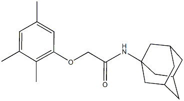 N-(1-adamantyl)-2-(2,3,5-trimethylphenoxy)acetamide 化学構造式