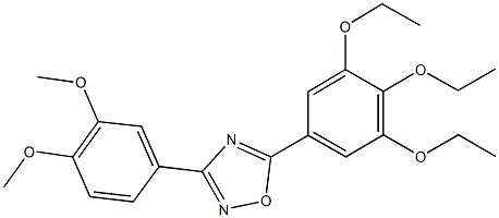 3-(3,4-dimethoxyphenyl)-5-(3,4,5-triethoxyphenyl)-1,2,4-oxadiazole Structure