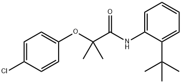 N-(2-tert-butylphenyl)-2-(4-chlorophenoxy)-2-methylpropanamide,667874-28-4,结构式