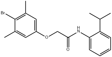 2-(4-bromo-3,5-dimethylphenoxy)-N-(2-isopropylphenyl)acetamide Structure