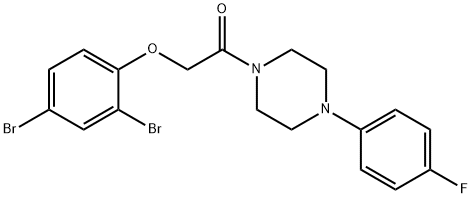 2,4-dibromophenyl 2-[4-(4-fluorophenyl)-1-piperazinyl]-2-oxoethyl ether|