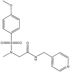 667874-50-2 2-[[(4-methoxyphenyl)sulfonyl](methyl)amino]-N-(4-pyridinylmethyl)acetamide