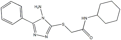 2-[(4-amino-5-phenyl-4H-1,2,4-triazol-3-yl)sulfanyl]-N-cyclohexylacetamide,667874-51-3,结构式