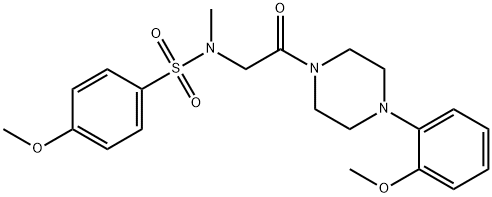 4-methoxy-N-{2-[4-(2-methoxyphenyl)-1-piperazinyl]-2-oxoethyl}-N-methylbenzenesulfonamide Struktur