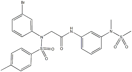 667874-65-9 2-{3-bromo[(4-methylphenyl)sulfonyl]anilino}-N-{3-[methyl(methylsulfonyl)amino]phenyl}acetamide