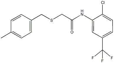 N-[2-chloro-5-(trifluoromethyl)phenyl]-2-[(4-methylbenzyl)sulfanyl]acetamide Struktur