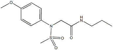 2-[4-methoxy(methylsulfonyl)anilino]-N-propylacetamide 化学構造式