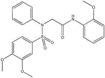 2-{[(3,4-dimethoxyphenyl)sulfonyl]anilino}-N-(2-methoxyphenyl)acetamide Structure