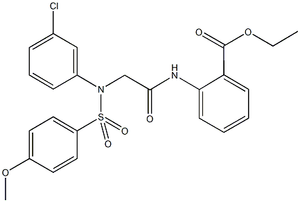 ethyl 2-[({3-chloro[(4-methoxyphenyl)sulfonyl]anilino}acetyl)amino]benzoate Structure