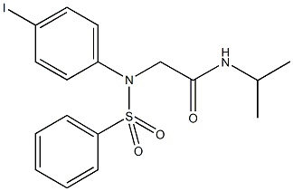 2-[4-iodo(phenylsulfonyl)anilino]-N-isopropylacetamide Structure