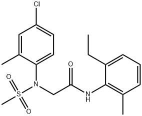 2-[4-chloro-2-methyl(methylsulfonyl)anilino]-N-(2-ethyl-6-methylphenyl)acetamide Structure