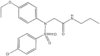 2-{[(4-chlorophenyl)sulfonyl]-4-ethoxyanilino}-N-propylacetamide 化学構造式