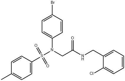 2-{4-bromo[(4-methylphenyl)sulfonyl]anilino}-N-(2-chlorobenzyl)acetamide,667875-17-4,结构式