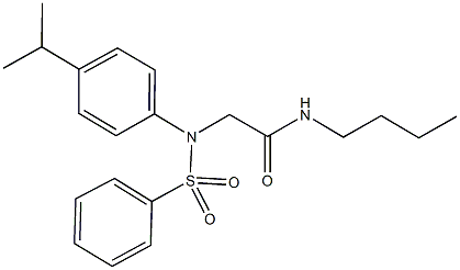 N-butyl-2-[4-isopropyl(phenylsulfonyl)anilino]acetamide 化学構造式