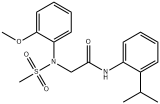 N-(2-isopropylphenyl)-2-[2-methoxy(methylsulfonyl)anilino]acetamide 结构式