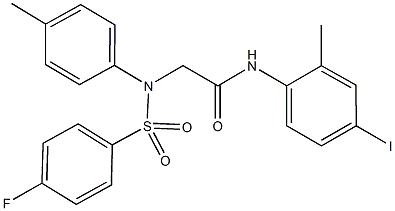 2-{[(4-fluorophenyl)sulfonyl]-4-methylanilino}-N-(4-iodo-2-methylphenyl)acetamide|