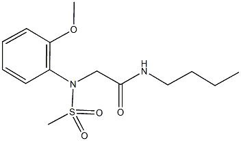 N-butyl-2-[2-methoxy(methylsulfonyl)anilino]acetamide Structure