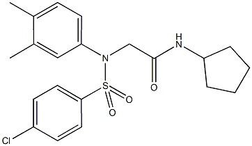 2-{[(4-chlorophenyl)sulfonyl]-3,4-dimethylanilino}-N-cyclopentylacetamide|