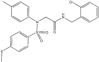 N-(2-chlorobenzyl)-2-(4-methyl{[4-(methylsulfanyl)phenyl]sulfonyl}anilino)acetamide,667875-51-6,结构式