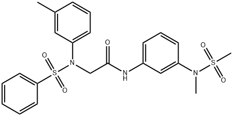 N-{3-[methyl(methylsulfonyl)amino]phenyl}-2-[3-methyl(phenylsulfonyl)anilino]acetamide Structure