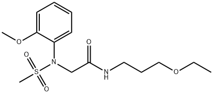 N-(3-ethoxypropyl)-2-[2-methoxy(methylsulfonyl)anilino]acetamide,667875-56-1,结构式