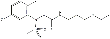 2-[5-chloro-2-methyl(methylsulfonyl)anilino]-N-(3-ethoxypropyl)acetamide|