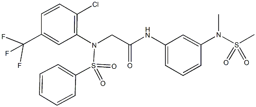 2-[2-chloro(phenylsulfonyl)-5-(trifluoromethyl)anilino]-N-{3-[methyl(methylsulfonyl)amino]phenyl}acetamide Structure