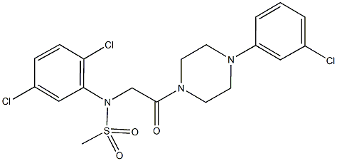 N-{2-[4-(3-chlorophenyl)-1-piperazinyl]-2-oxoethyl}-N-(2,5-dichlorophenyl)methanesulfonamide|