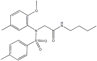 N-butyl-2-{2-methoxy-5-methyl[(4-methylphenyl)sulfonyl]anilino}acetamide Structure