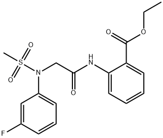 ethyl 2-({[3-fluoro(methylsulfonyl)anilino]acetyl}amino)benzoate|