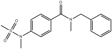 N-benzyl-N-methyl-4-[methyl(methylsulfonyl)amino]benzamide Structure