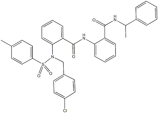 2-{(4-chlorobenzyl)[(4-methylphenyl)sulfonyl]amino}-N-(2-{[(1-phenylethyl)amino]carbonyl}phenyl)benzamide|
