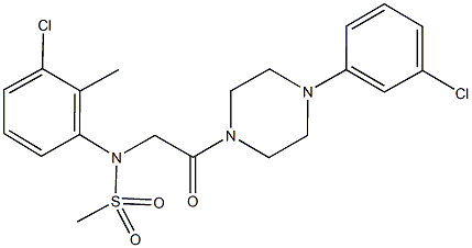 667877-76-1 N-(3-chloro-2-methylphenyl)-N-{2-[4-(3-chlorophenyl)-1-piperazinyl]-2-oxoethyl}methanesulfonamide