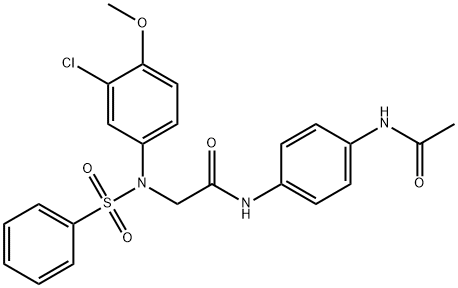 N-[4-(acetylamino)phenyl]-2-[3-chloro-4-methoxy(phenylsulfonyl)anilino]acetamide|