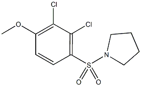2,3-dichloro-4-(1-pyrrolidinylsulfonyl)phenyl methyl ether Struktur