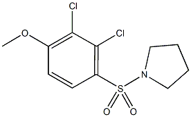 2,3-dichloro-4-(1-pyrrolidinylsulfonyl)phenyl methyl ether Structure