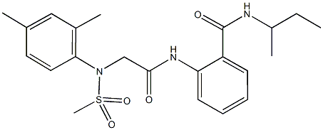 N-(sec-butyl)-2-({[2,4-dimethyl(methylsulfonyl)anilino]acetyl}amino)benzamide Structure