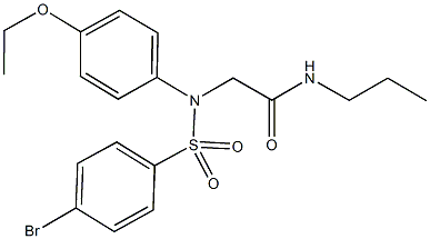 2-{[(4-bromophenyl)sulfonyl]-4-ethoxyanilino}-N-propylacetamide,667878-01-5,结构式