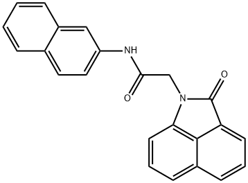 N-(2-naphthyl)-2-(2-oxobenzo[cd]indol-1(2H)-yl)acetamide 化学構造式