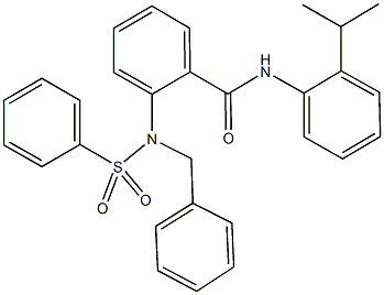 2-[benzyl(phenylsulfonyl)amino]-N-(2-isopropylphenyl)benzamide Structure