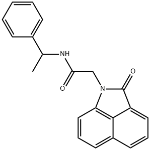 2-(2-oxobenzo[cd]indol-1(2H)-yl)-N-(1-phenylethyl)acetamide 结构式